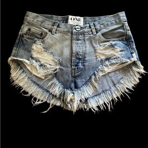 One Teaspoon Distress Cut off Jean Shorts NWOT